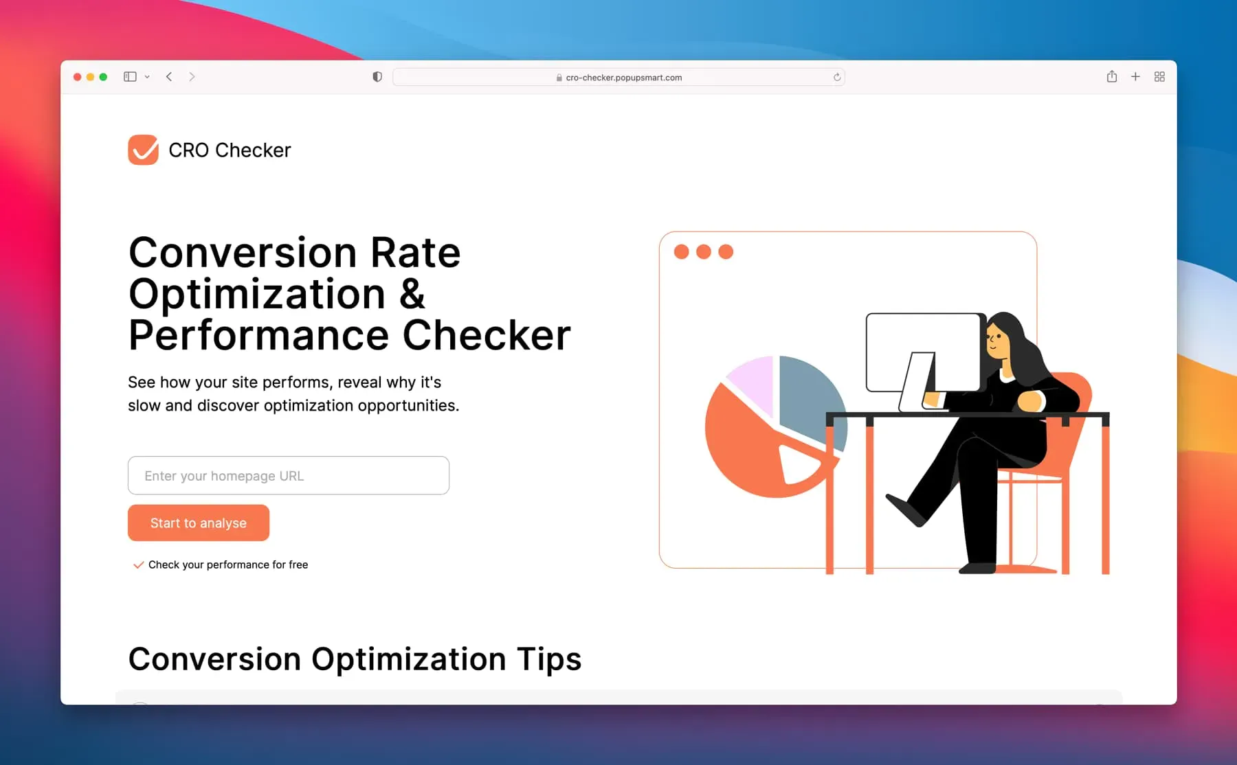 conversion rate optimization checker tool